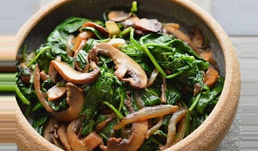 Sauteed Spinach with Mushrooms
